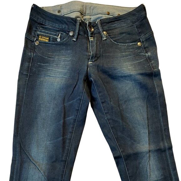 G-Star Raw Midge Skinny Cropped Blue Denim Jeans Sz 26 NWOT - Picture 5 of 11